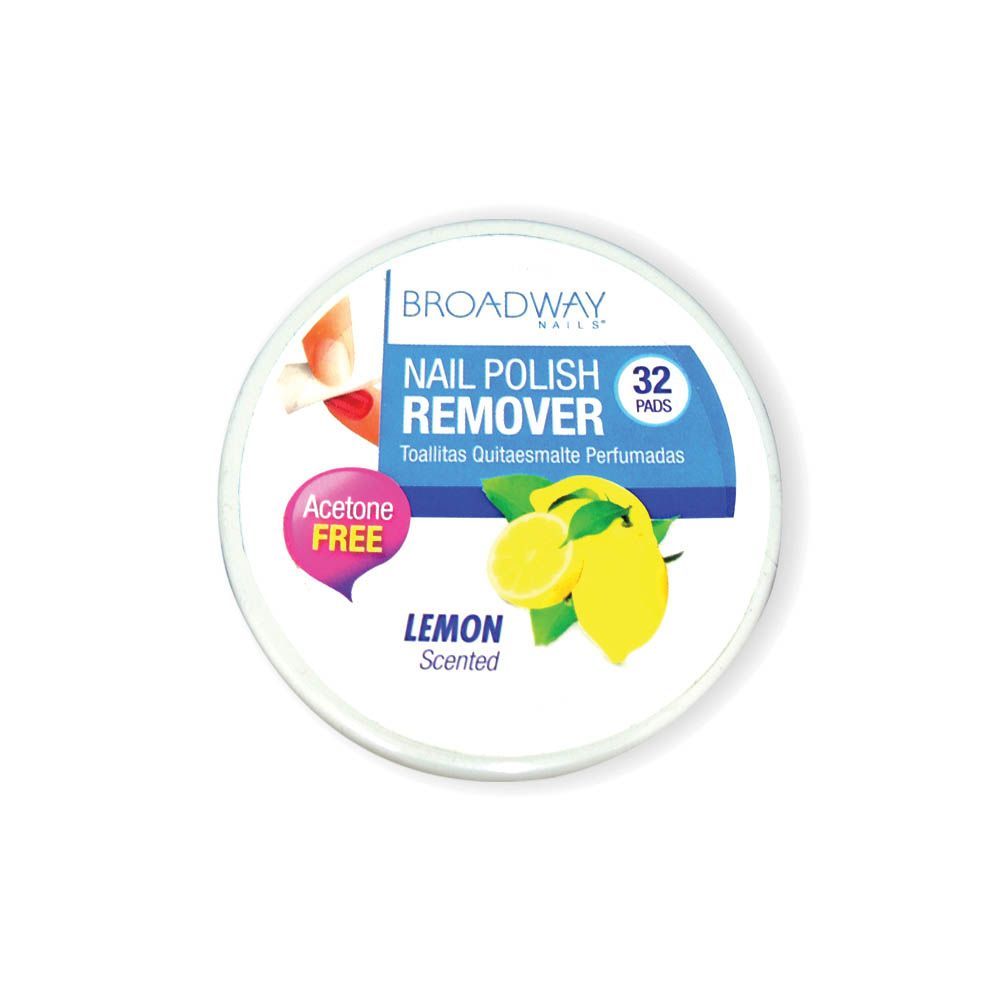 Kiss Broadway Nail Polish Remover Pads Lemon Scented 36A 32&#039;s