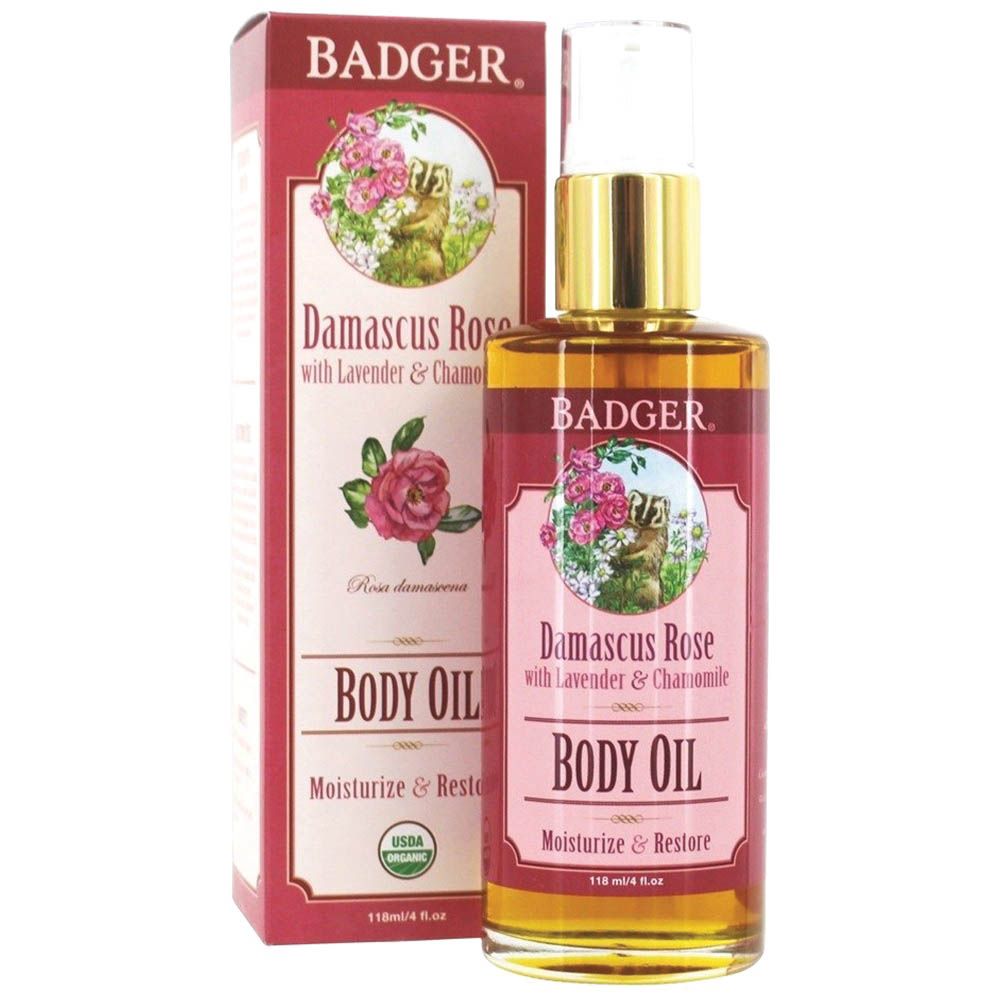 Badger Damascus Rose Body Oil 118 mL, 4 fl.oz