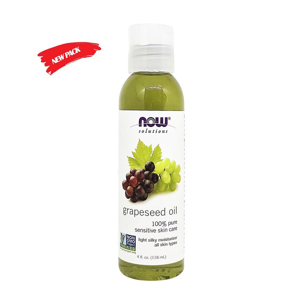 Now Grapeseed Oil 100% Sensitive Skin Care 118 mL