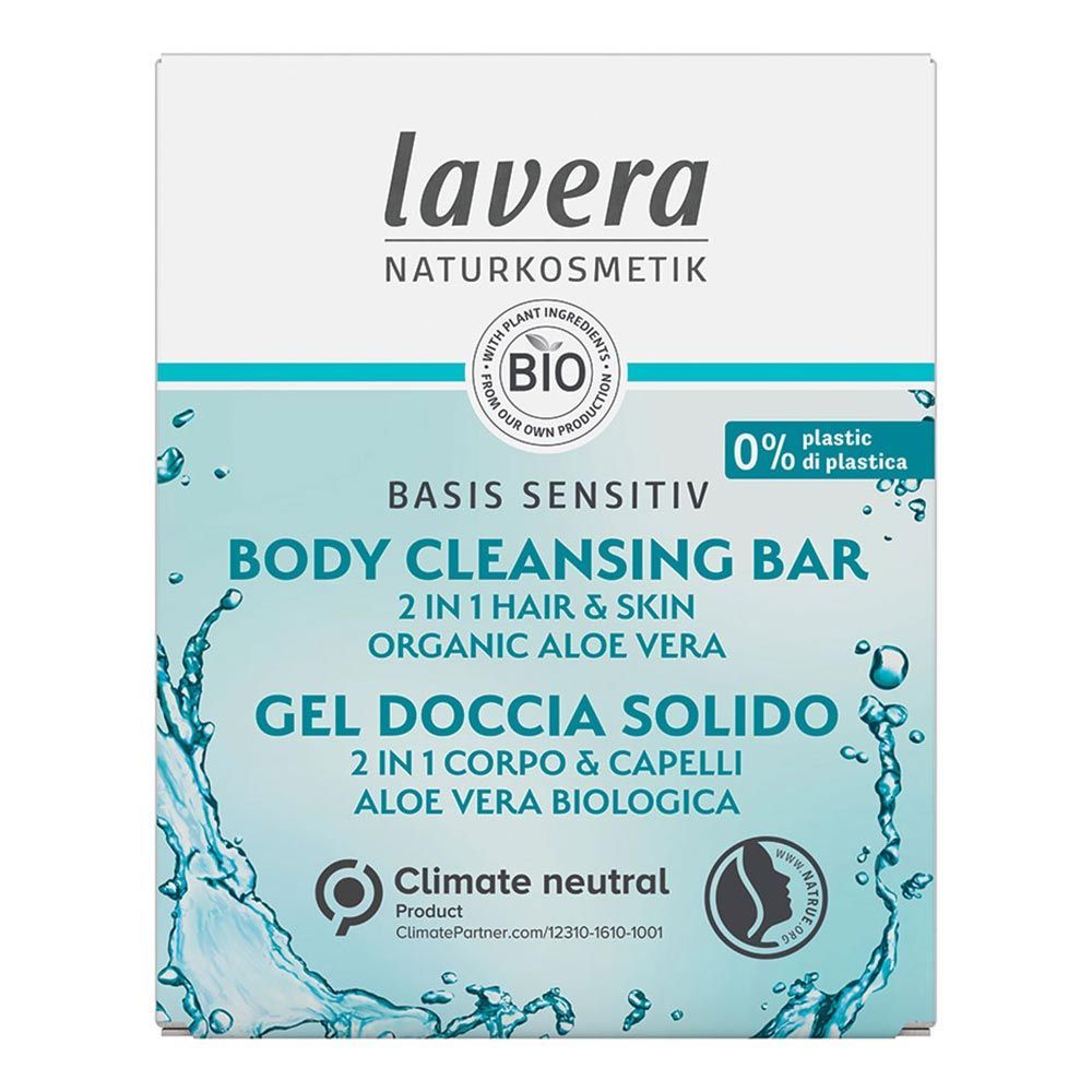 Lavera Basis Sensitiv 2 In 1 Hair &amp; Skin Body Cleansing Bar