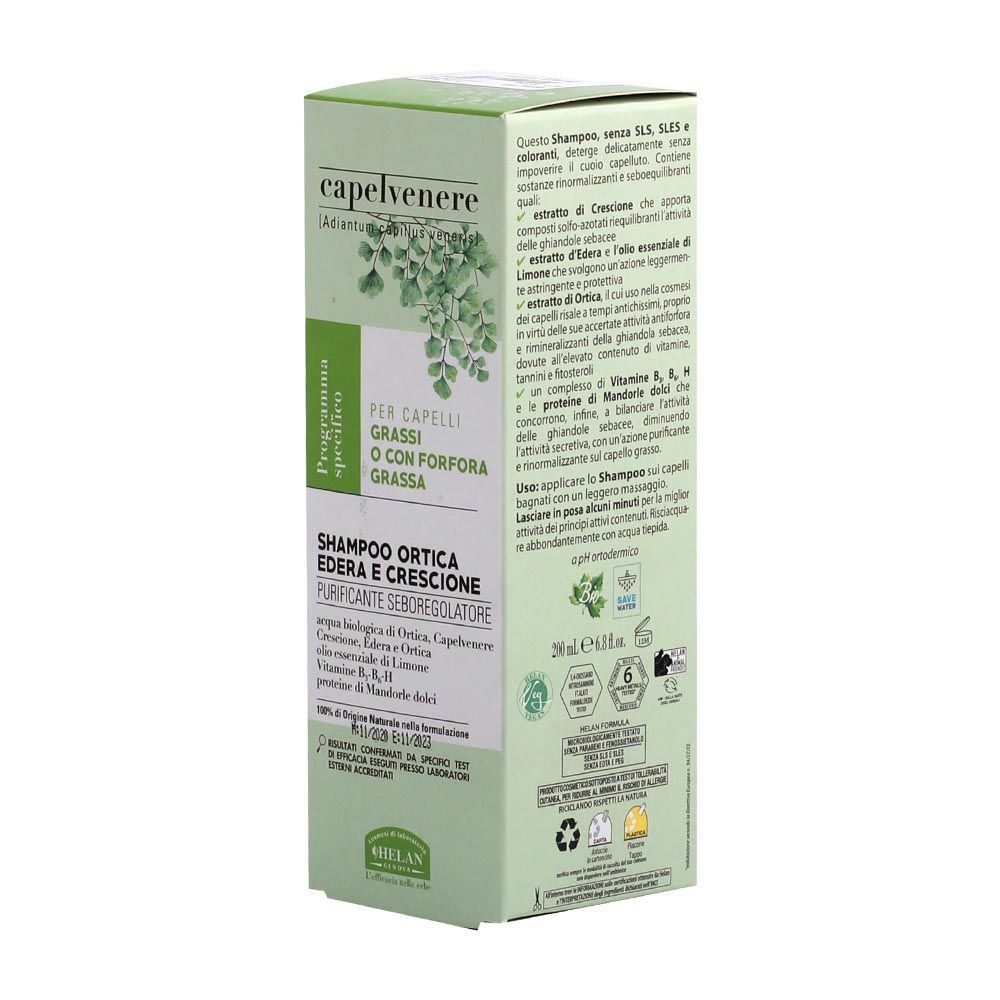 Helan Genova Capelvenere Nettle, Ivy &amp; Watercress Bio Shampoo 200 mL