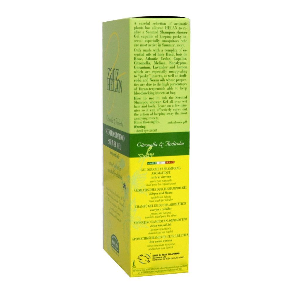 جل الاستحمام Helan Genova Zanz Helan Citronella and Andiroba Shampoo Shower Gel 200 مل 75SH