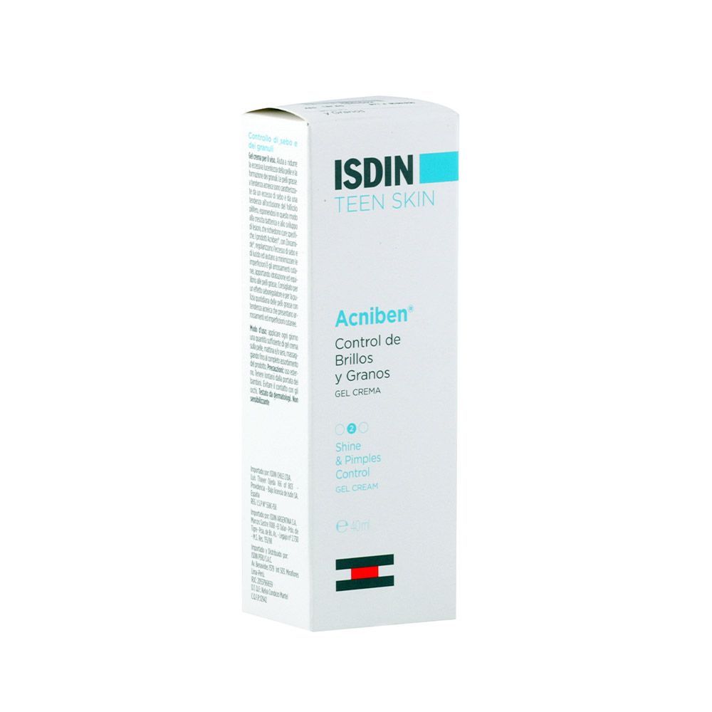 Isdin Teen Skin Acniben Shine And Pimples Control Gel Cream 40 mL