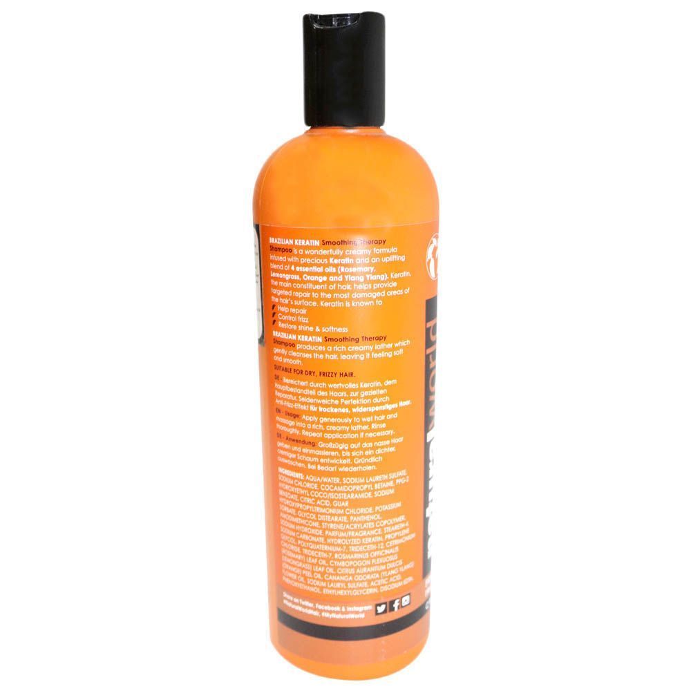 Natural World Brazilian Keratin Smooth Therapy Shampoo 500 mL