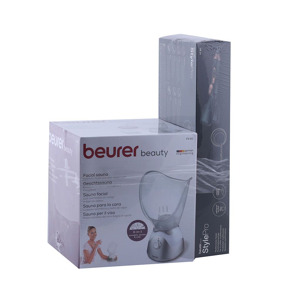 Beurer FS50 Facial Sauna + حزمة ترويجية Beurer HT60 StylePro Hair Styler