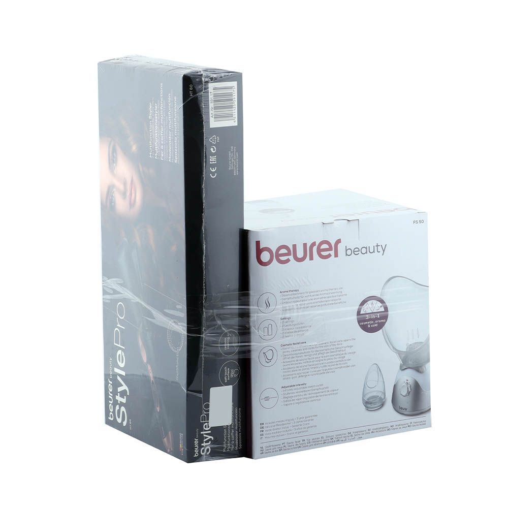 Beurer FS50 Facial Sauna + حزمة ترويجية Beurer HT60 StylePro Hair Styler