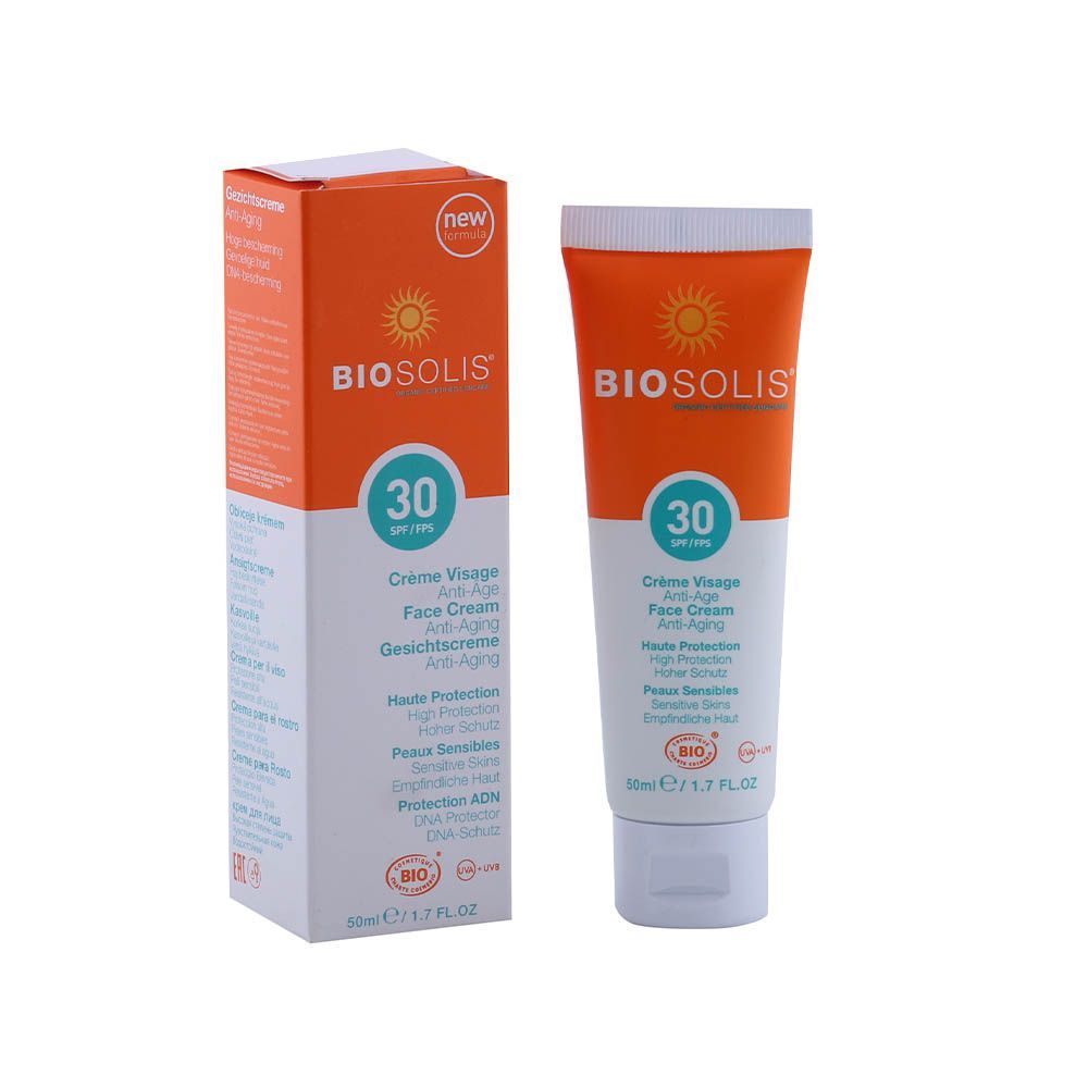 كريم الوجه المضاد للشيخوخة Biosolis SPF30 50 مل