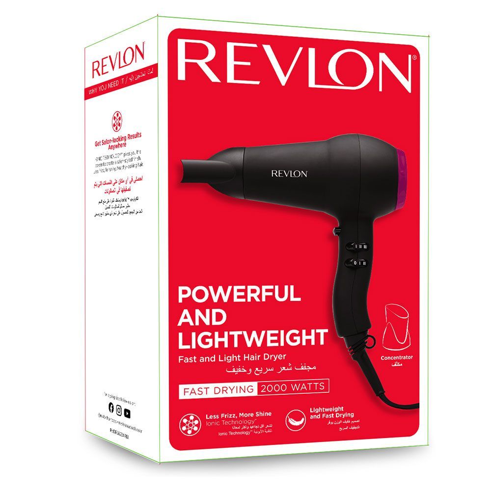 Revlon Powerful &amp; Lightweight Fast Drying 2000W Hair Dryer