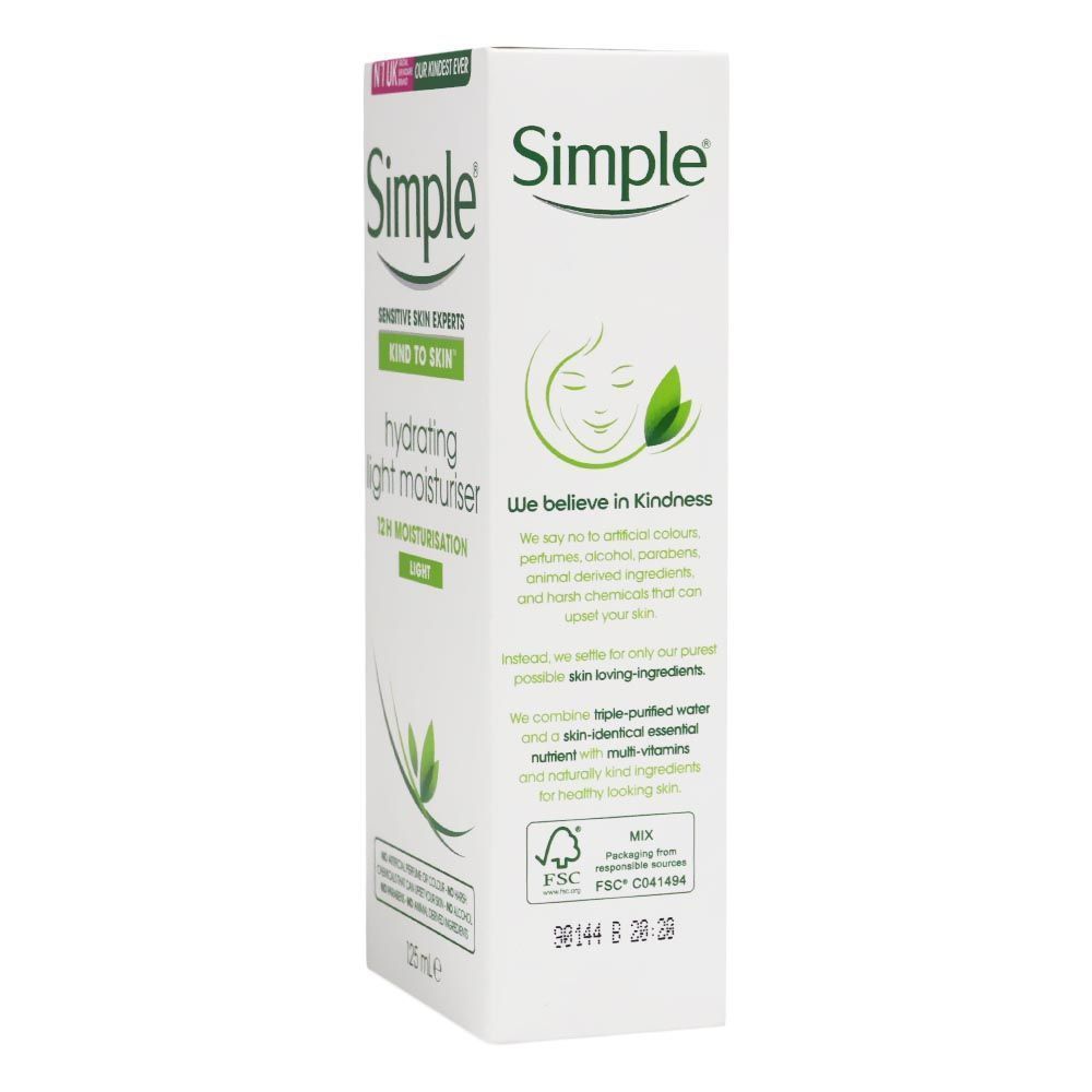 كريم مرطب خفيف من نوع Simple Kind To Skin Hydrating Light 125 مل