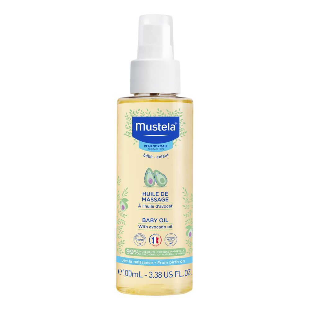 Mustela Baby Massage Oil 3.38 fl oz, 100 mL