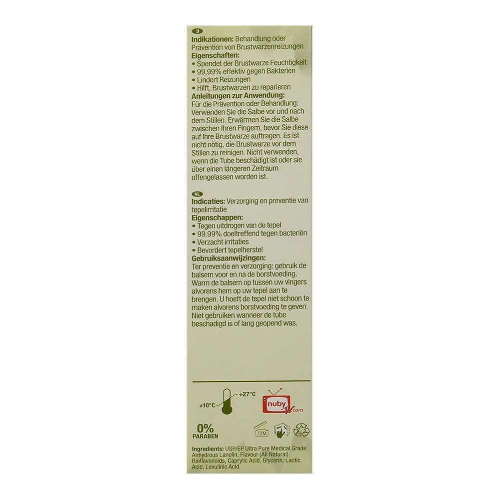 Nuby CitroGanix All Natural Lanolin Nursing Balm 30g