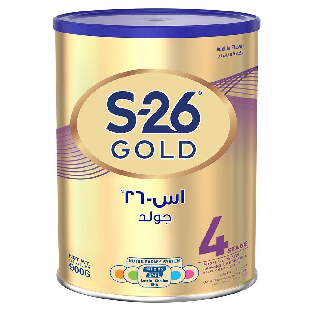 تركيبة حليب النمو S-26 المرحلة 4 3-6 سنوات