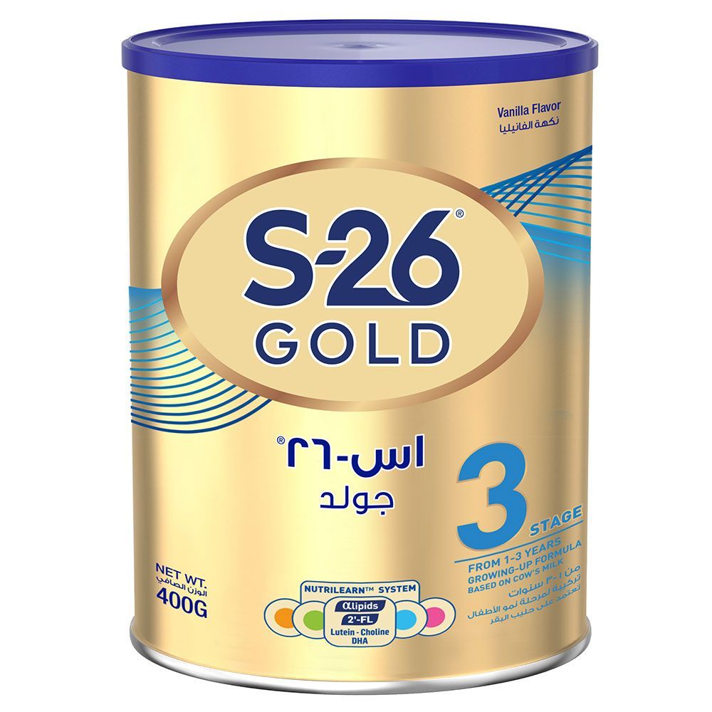 تركيبة حليب النمو S-26 المرحلة 3 - 1-3 سنوات