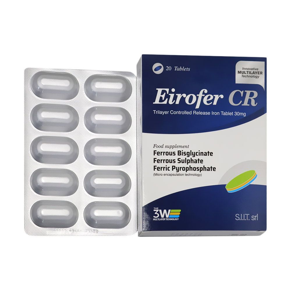 Eirofer CR Controlled Release Iron 30 mg Tablets 20&#039;s