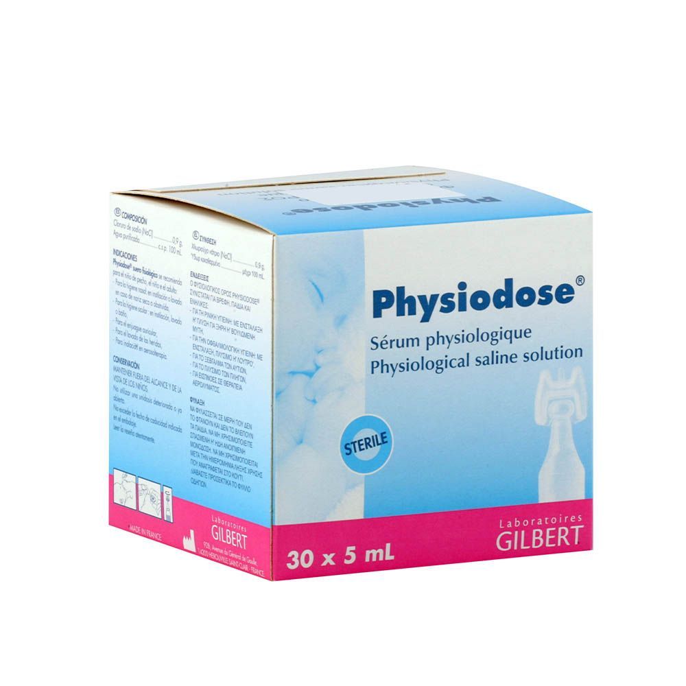 Gilbert Physiodose 0.9% Physiological Saline Solution 5 mL 30&#039;s