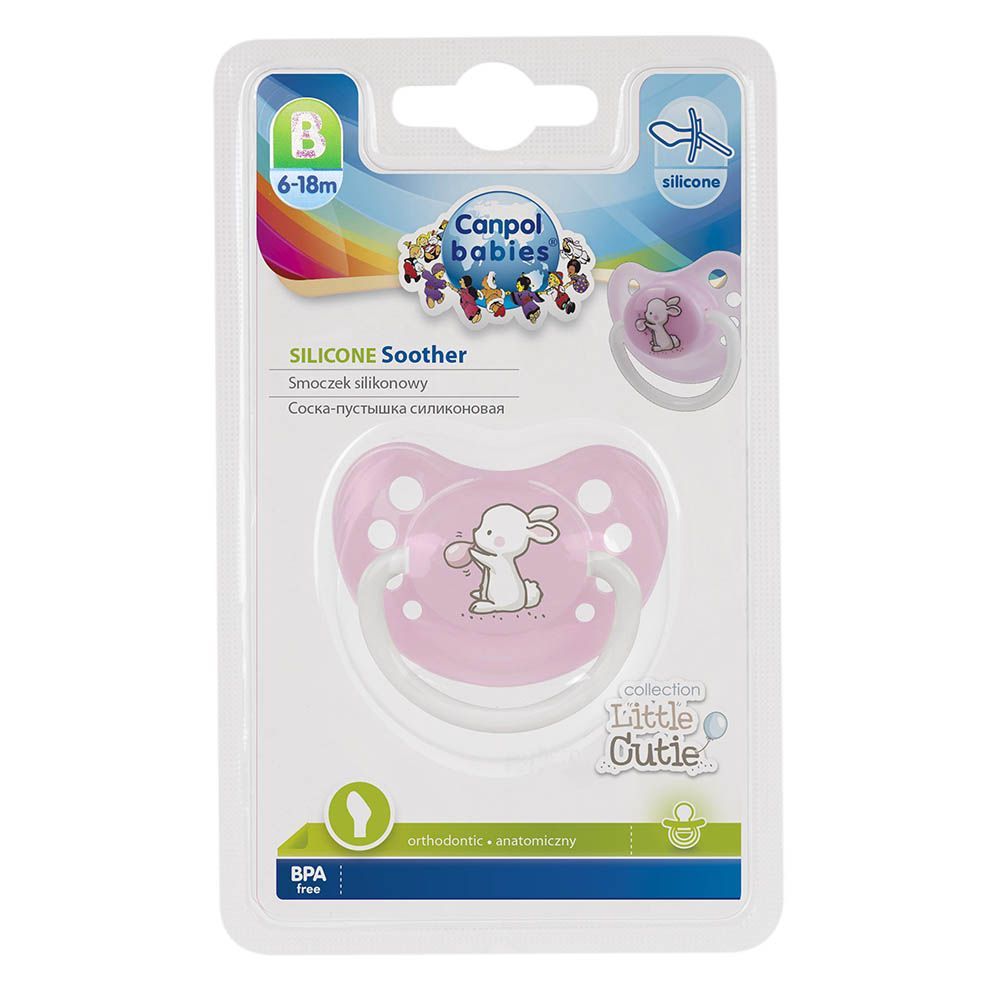 Canpol Babies Little Cutie Orthodontic Silicone Soother 6-18 Months 23/263