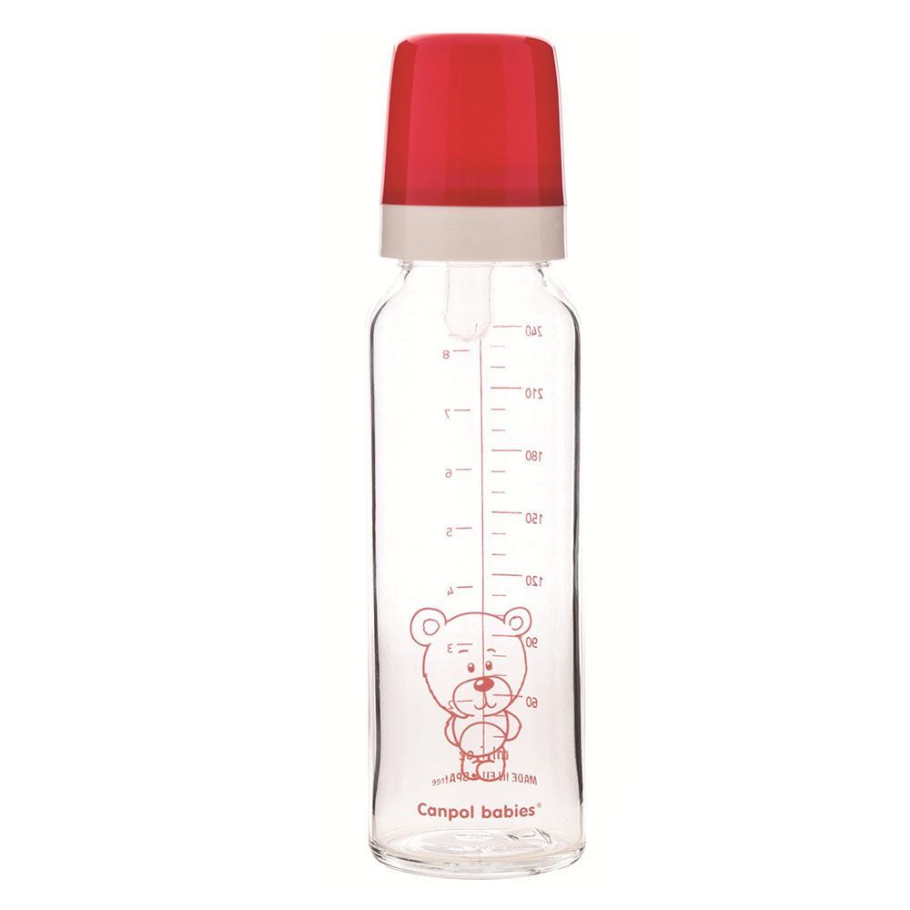 Canpol Babies Teddy Friend Baby Glass Feeding Bottle 120 mL