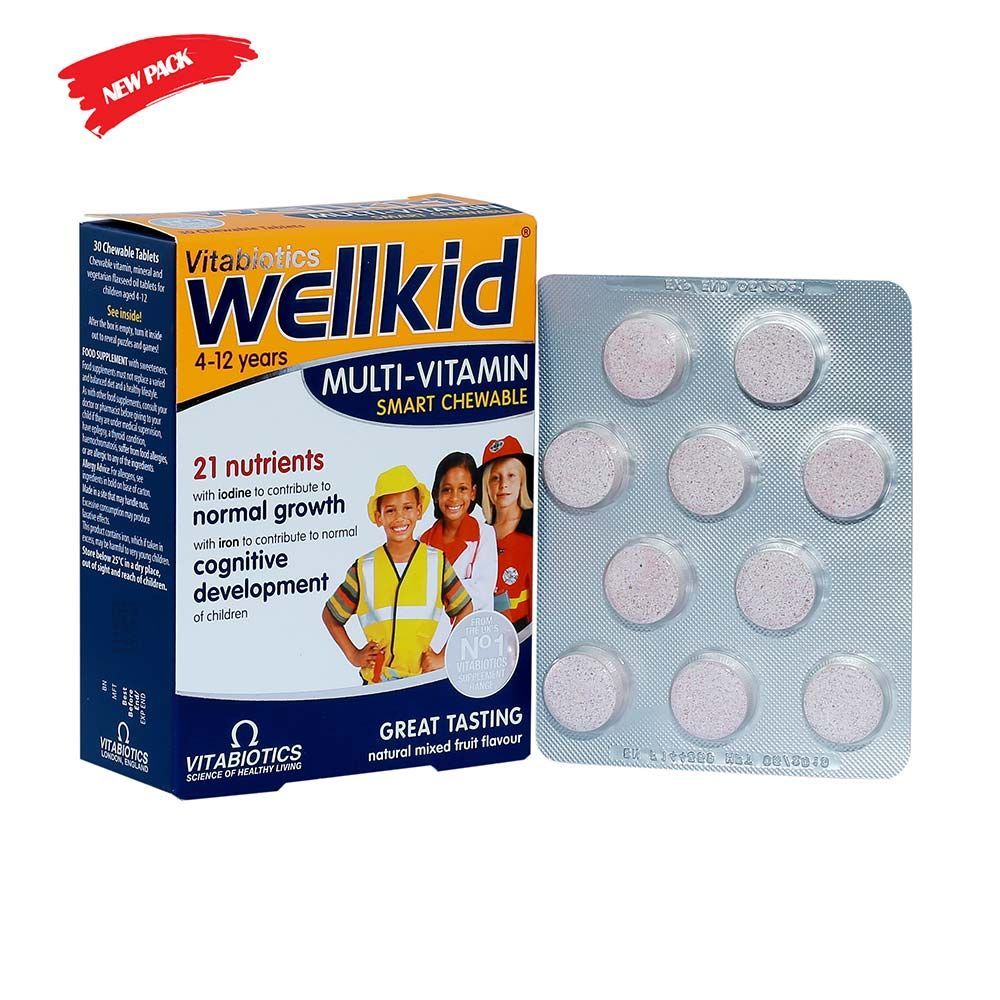 Vitabiotics Wellkid Multivitamin Smart Chewable Tablets 30&#039;s