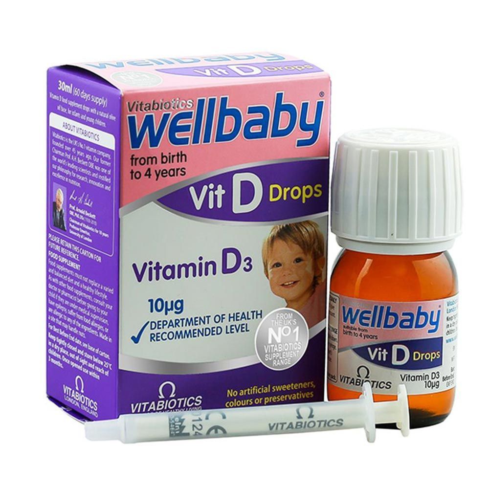 Vitabiotics Wellbaby Vit D قطرات 30 مل