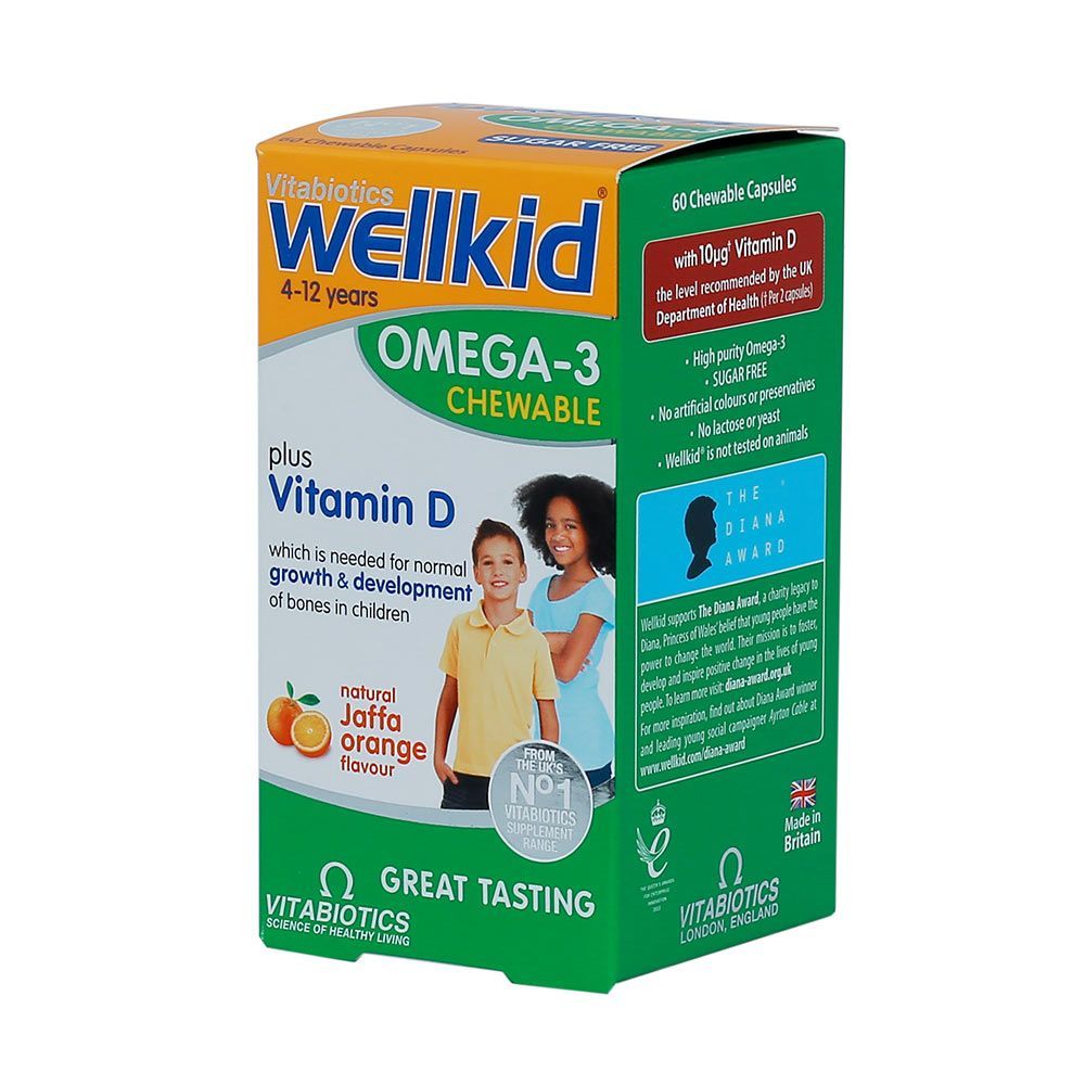 Vitabiotics Wellkid Omega-3 Chewable Capsules 60&#039;s