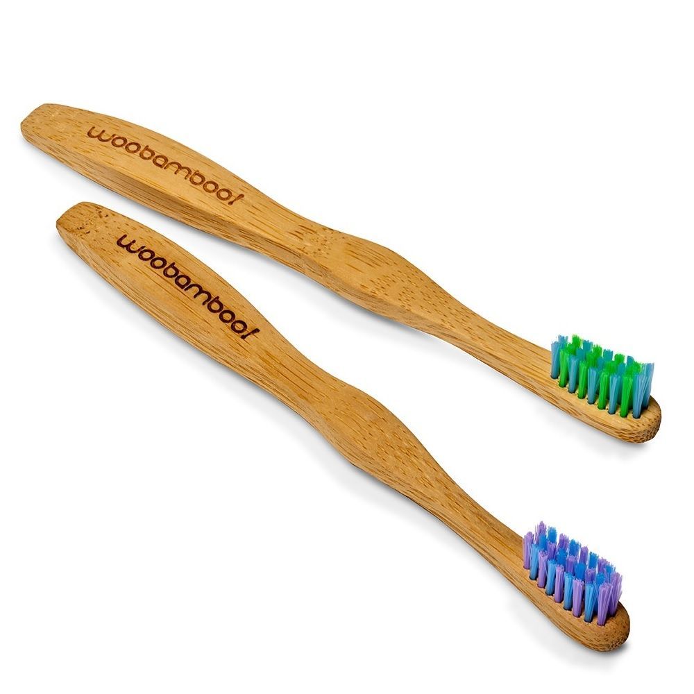 WooBamboo Child&#039;s Sprout Two Pack Soft Tooth Brush 7C2P