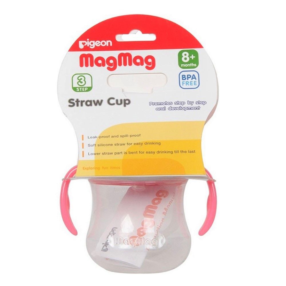 Pigeon Mag Mag Straw Cup Pink 200 mL 15734