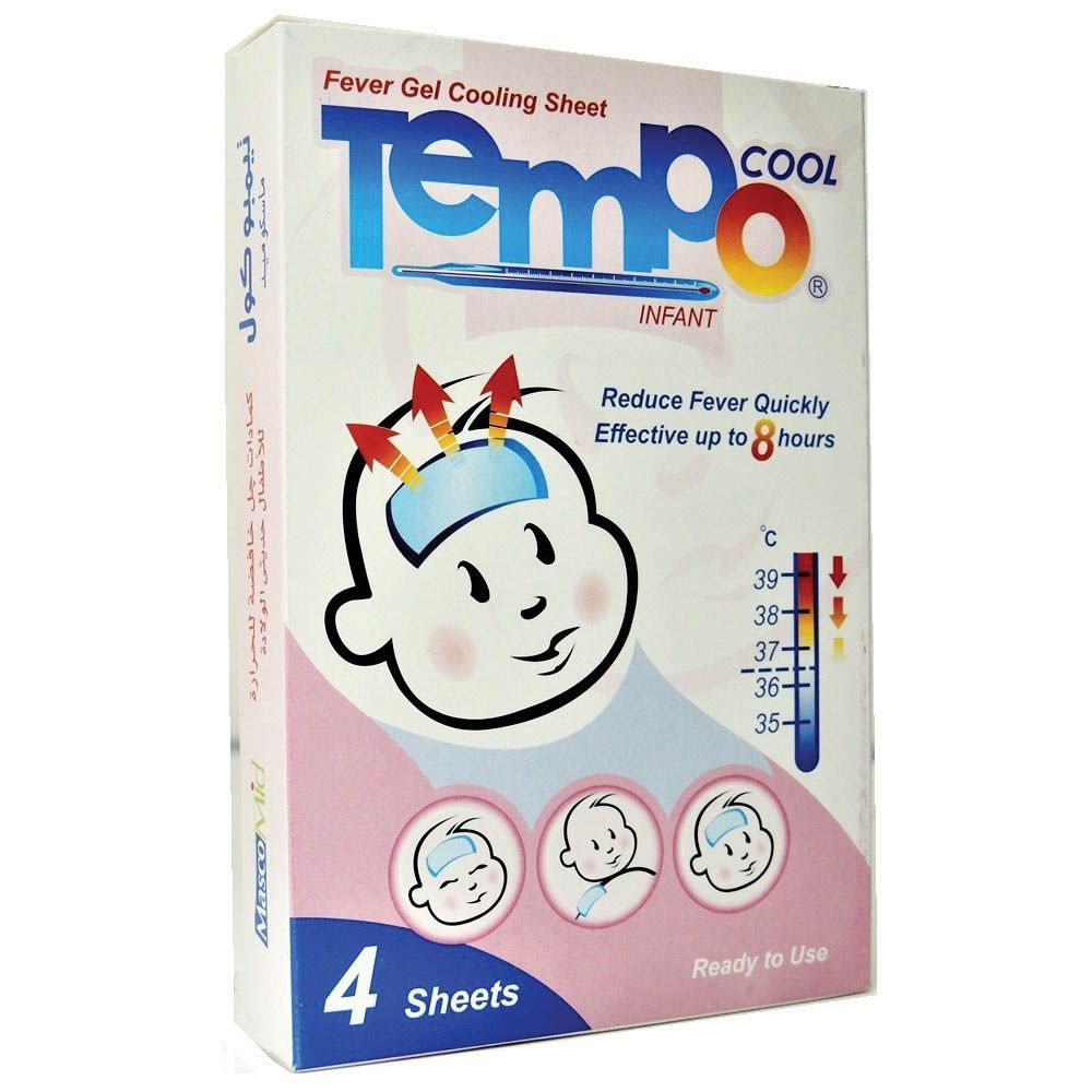 Tempo Cool Infant Fever Gel Cooling Sheet 4&#039;s