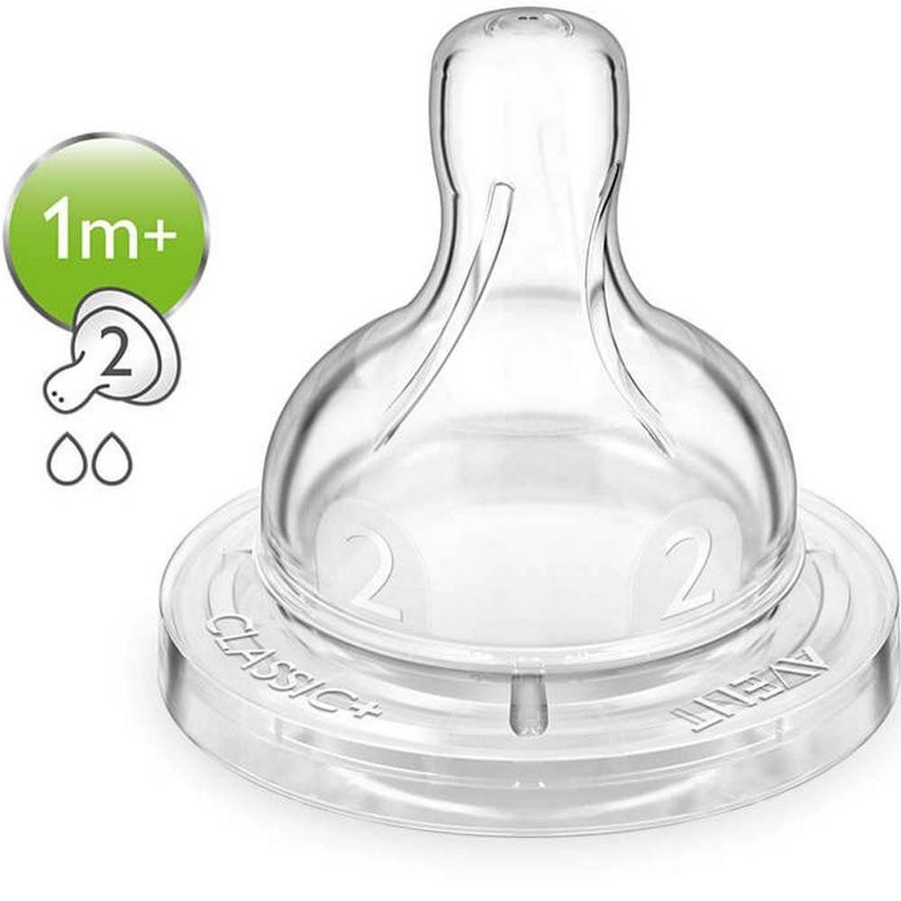 Philips Avent Silicone Teats 2 Holes 2&#039;s SCF632/27