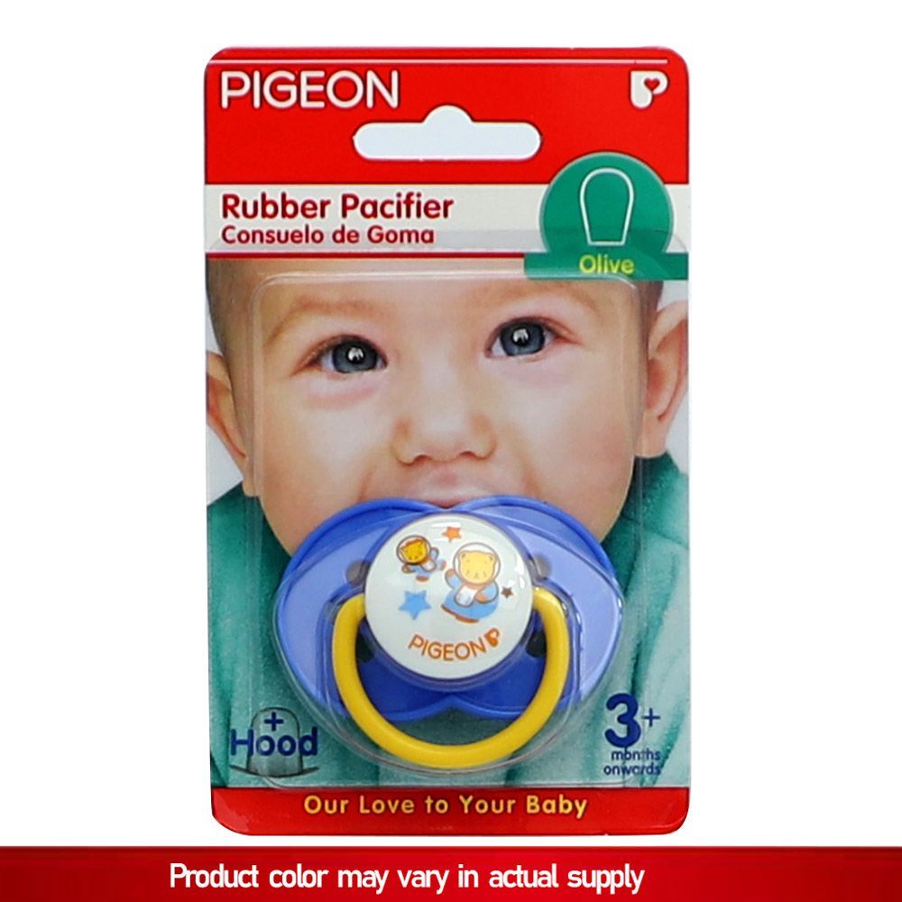 Pigeon Rubber Pacifier Olive 13859, 1&#039;s