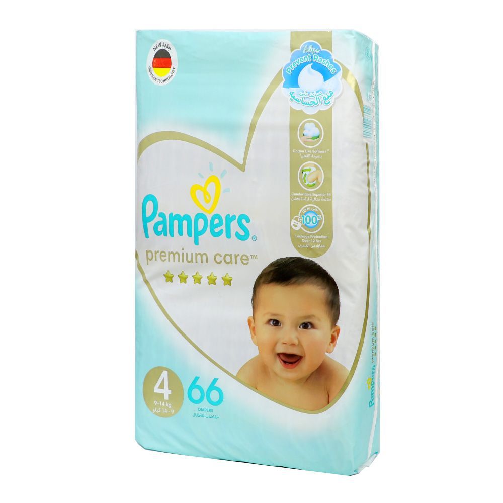 Pampers Premium Care 4, 9-14 Kg Maxi Jumbo Pack 66&#039;s 73679