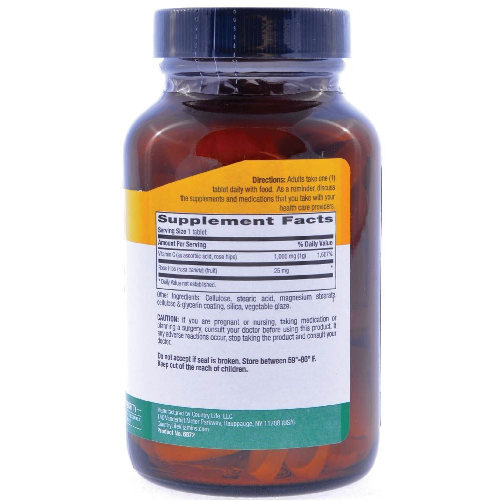 Country Life Vitamin C 1000 mg Tablets 90&#039;s