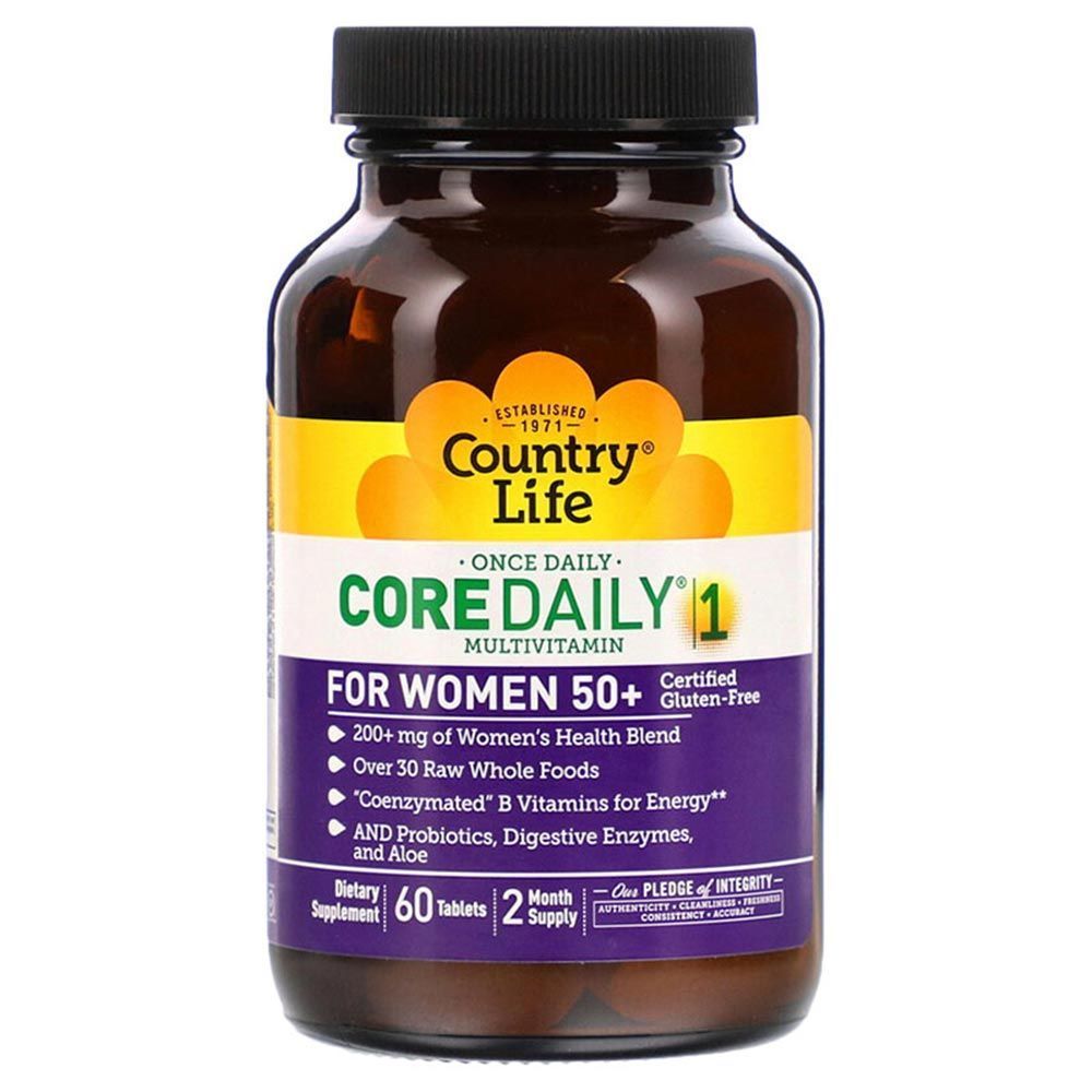 Country Life Core Daily-1 Women 50+ Tablets 60s. كونتري لايف كور ديلي -1 للنساء 50+ أقراص 60