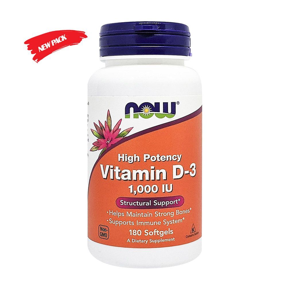 Now Vitamin D-3 1000IU Softgels 180&#039;s