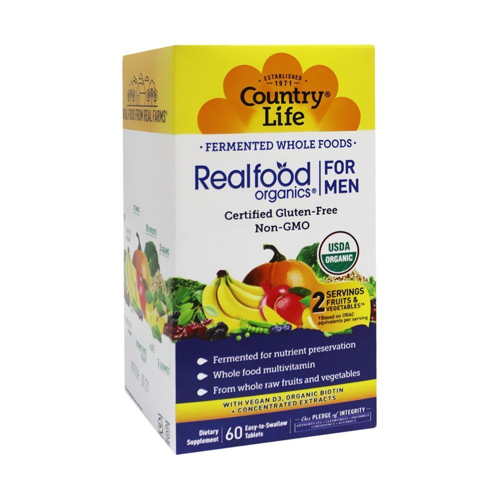Country Life Real Food Organics Men&#039;s Daily Nutrition Tablets 60&#039;s