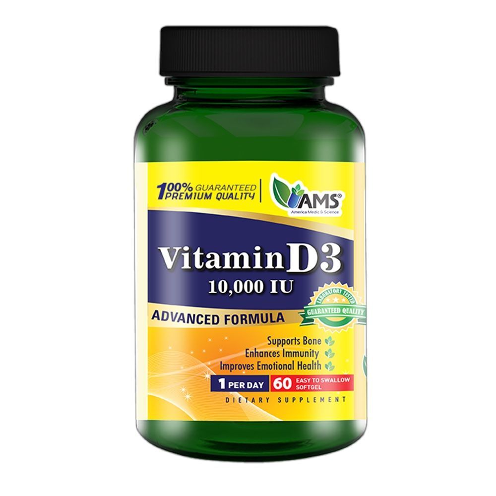 AMS Vitamin D3 10000IU Softgels 60&#039;s