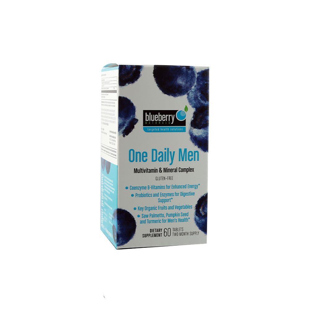 أقراص Blueberry Naturals One Daily Men 60's B3990 ، تاريخ انتهاء الصلاحية: أغسطس -2022