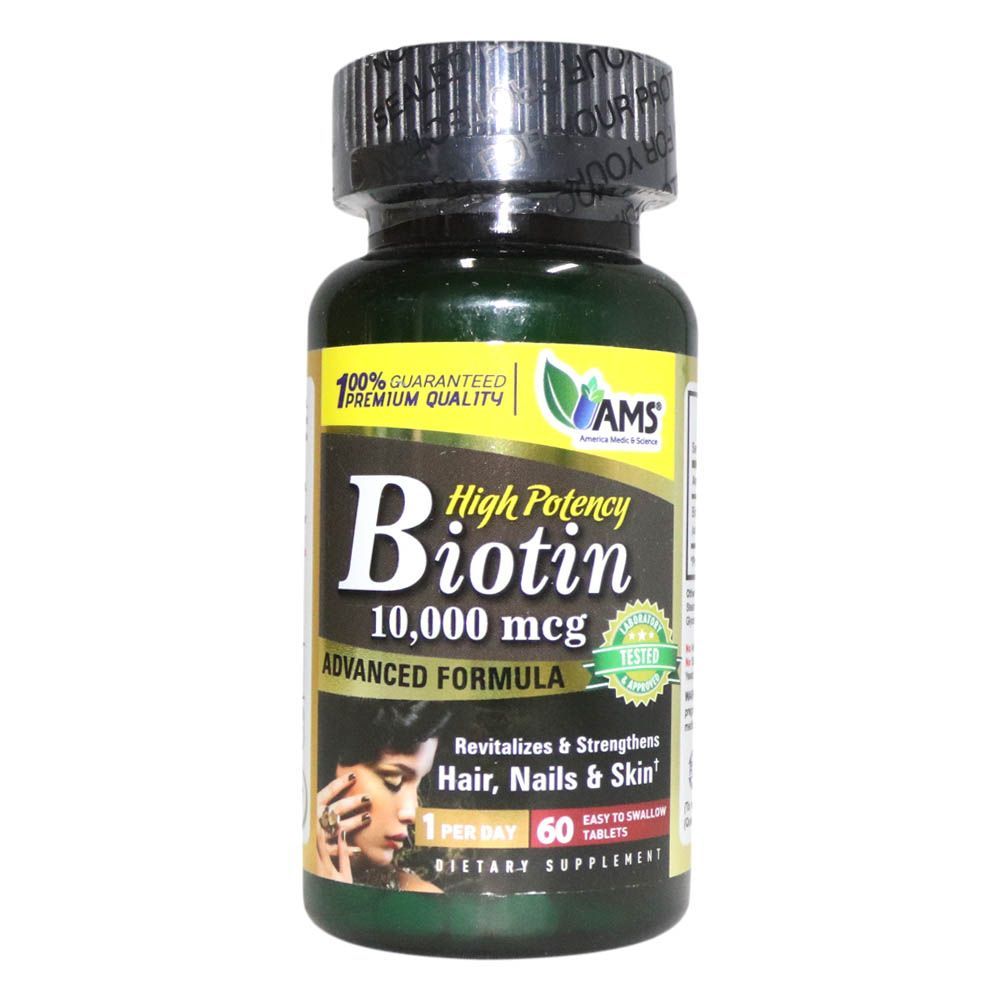 AMS Biotin 10,000 mcg Tablets 60&#039;s