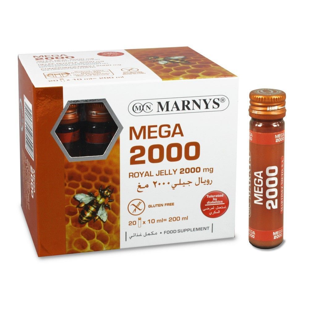 Marnys Mega 2000 Royal Jelly 10 mL Vials 20&#039;s