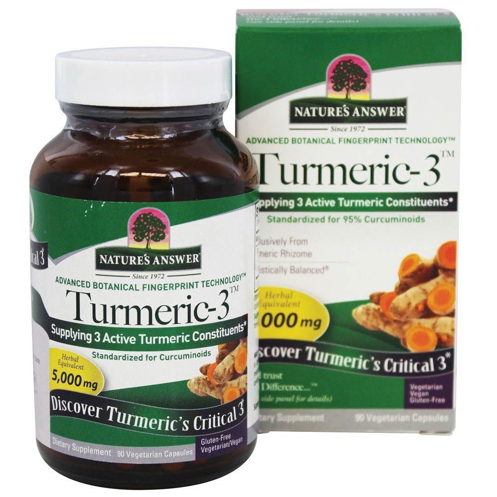 Nature&#039;s Answer Turmeric-3 5000 mg Vegetarian Capsules 90&#039;s