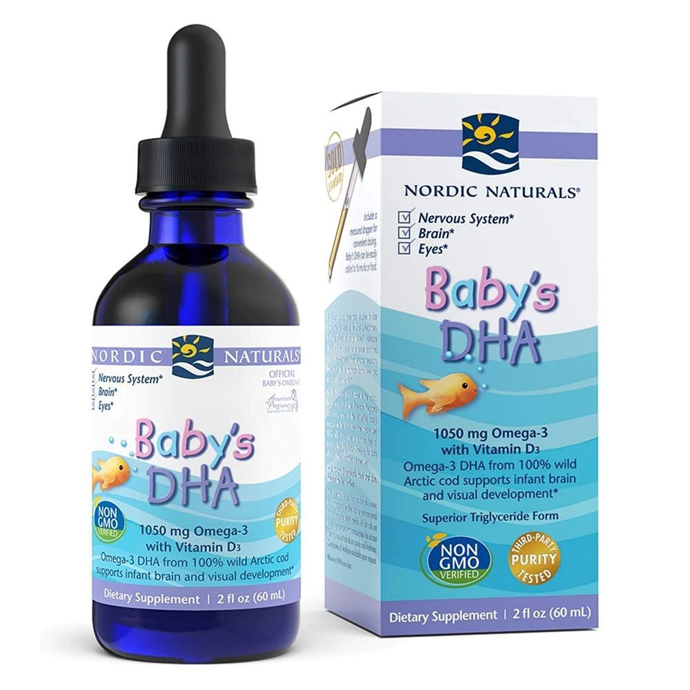 Nordic Naturals Baby's DHA Omega 3 مع فيتامين D3 سائل 60 مل