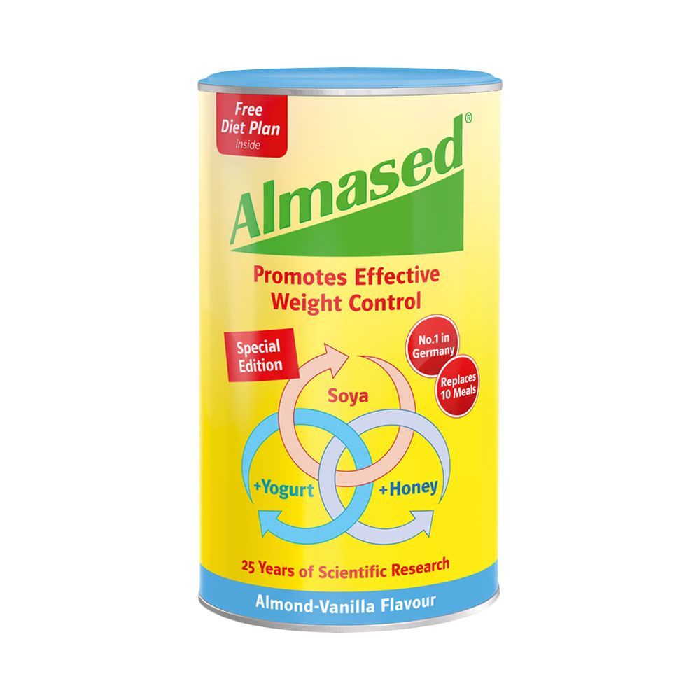 Almased Almond-Vanilla Soya, Yogurt and Honey Meal Replacement for Weight Loss 500g