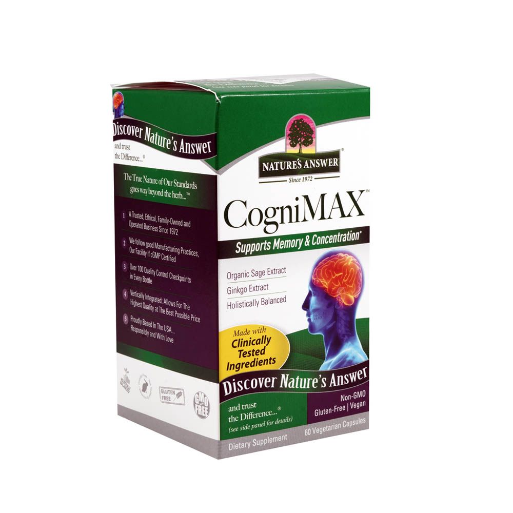 Nature's Answer Cognimax كبسولات نباتية 60 كبسولة