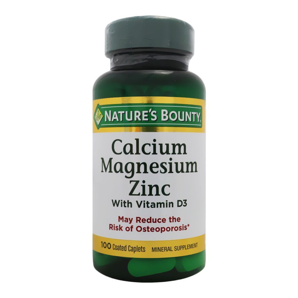 Nature&#039;s Bounty Calcium Magnesium Zinc with Vitamin D3 Caplets 100&#039;s