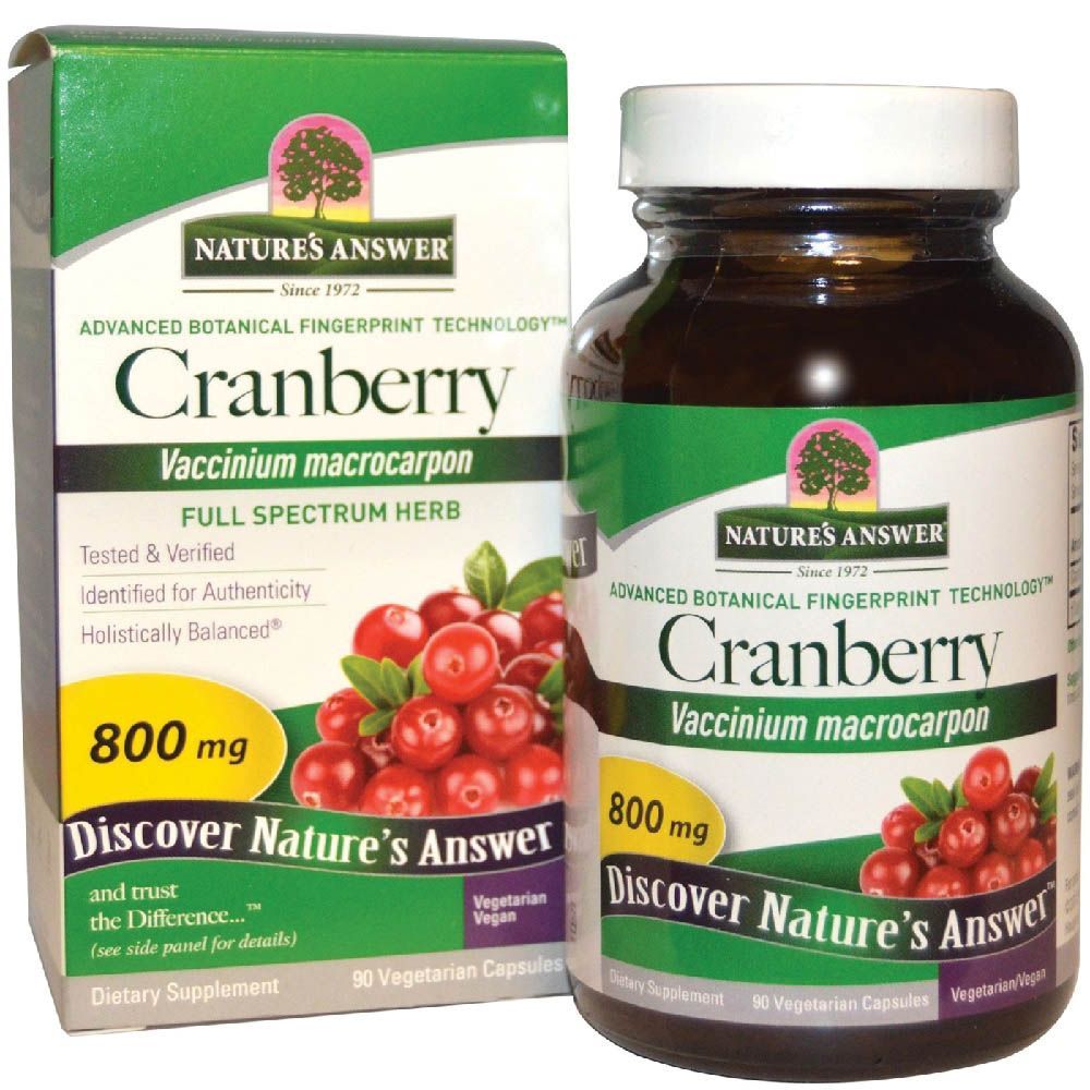 Nature's Answer Cranberry 800 مجم كبسولات نباتية 90 كبسولة