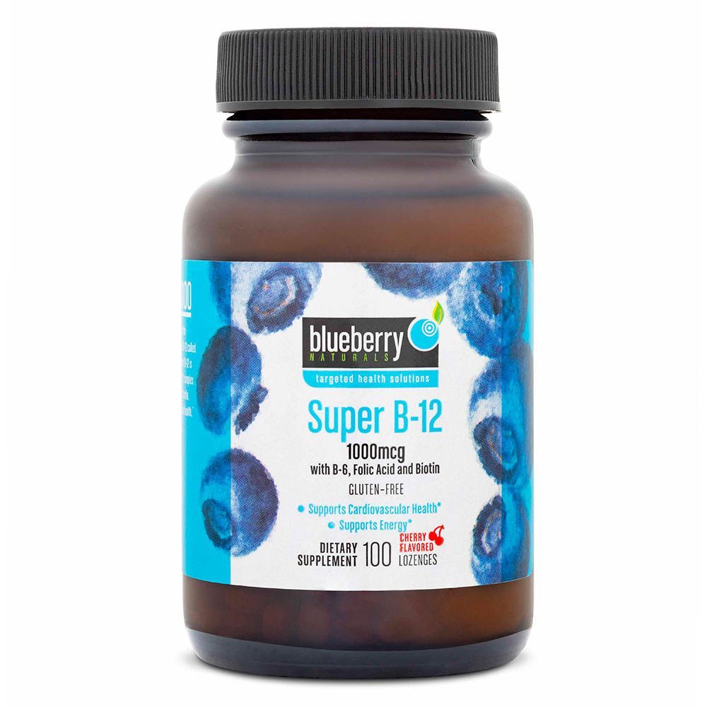 Blueberry Naturals Super B12 1000 mcg Lozenges 100's B0067