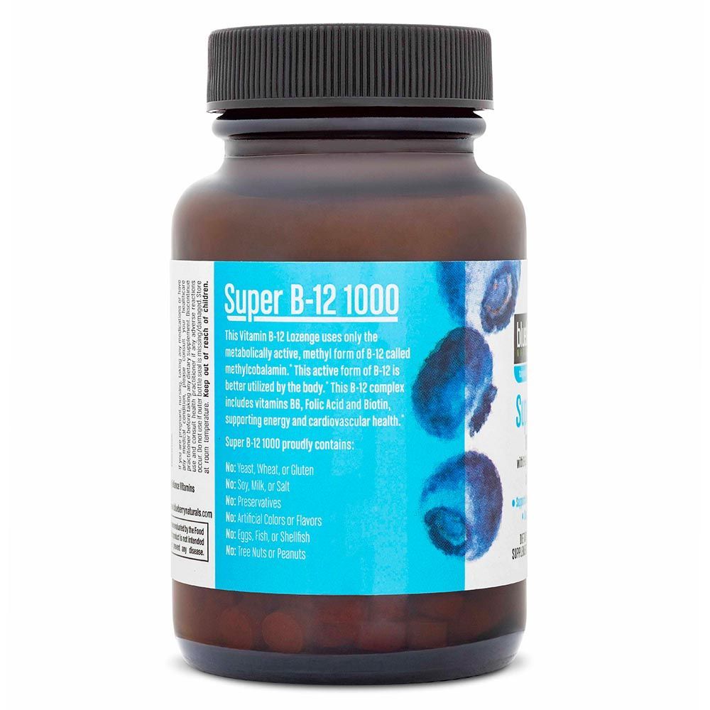 Blueberry Naturals Super B12 1000 mcg Lozenges 100&#039;s B0067