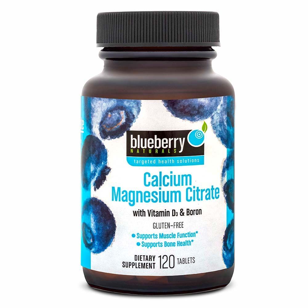 Blueberry Naturals Calcium Magnesium Citrate Tablets 120&#039;s B0241