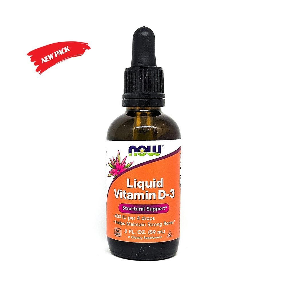 Now Liquid Vitamin D-3 Drops 60 mL