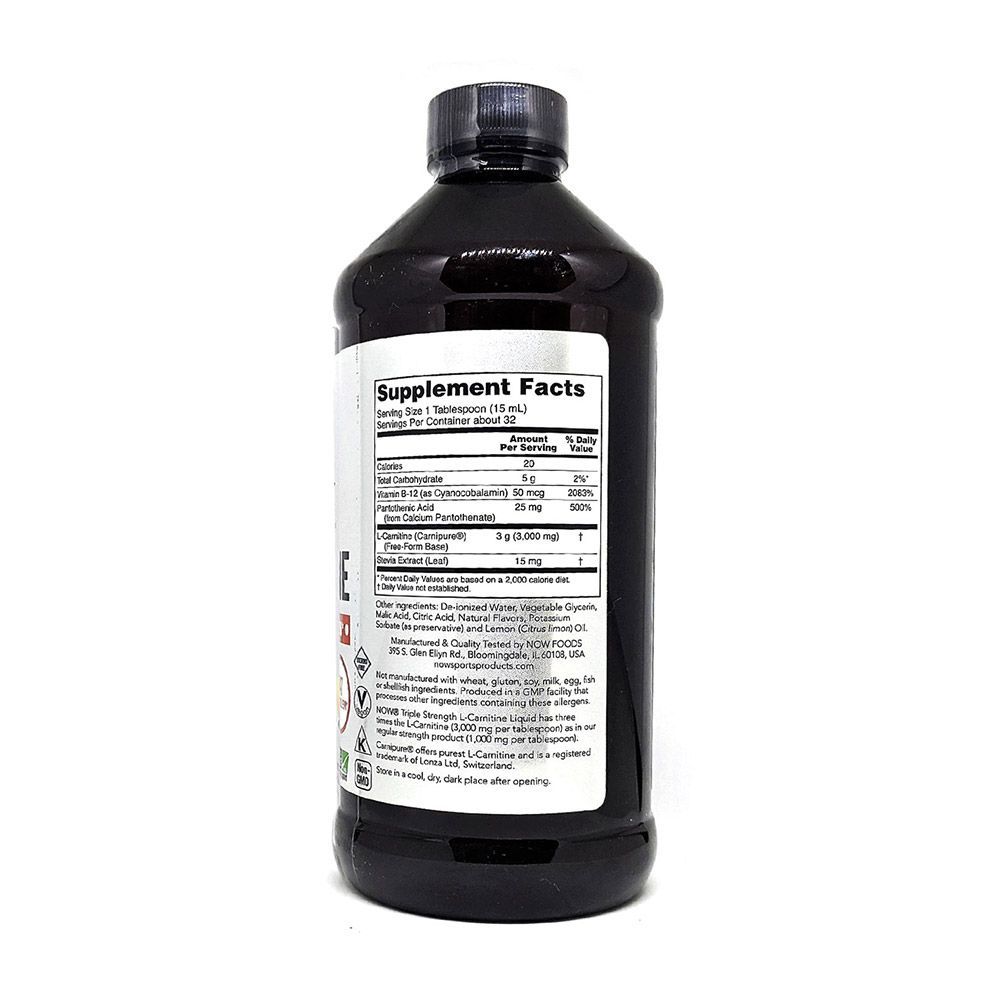 Now L-Carnitine 3000 mg Liquid 473 mL