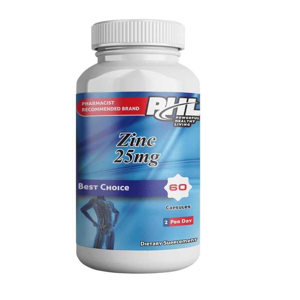 PHL Zinc 25 mg Capsules 60&#039;s